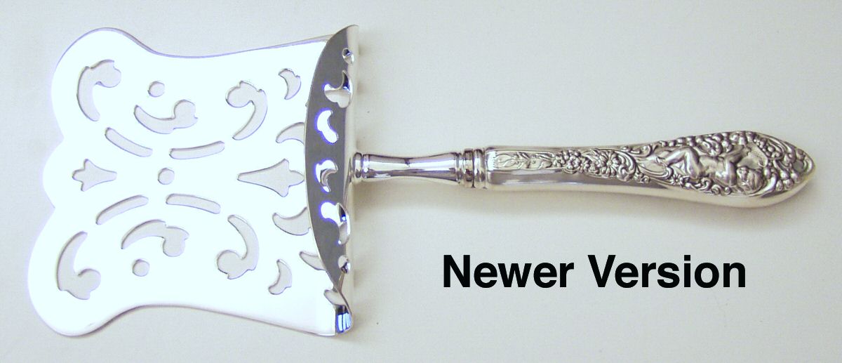 Labors of Cupid (Sterling, Newer) Hollow Asparagus Server with Silverplate Hood by Dominick & Haff-1