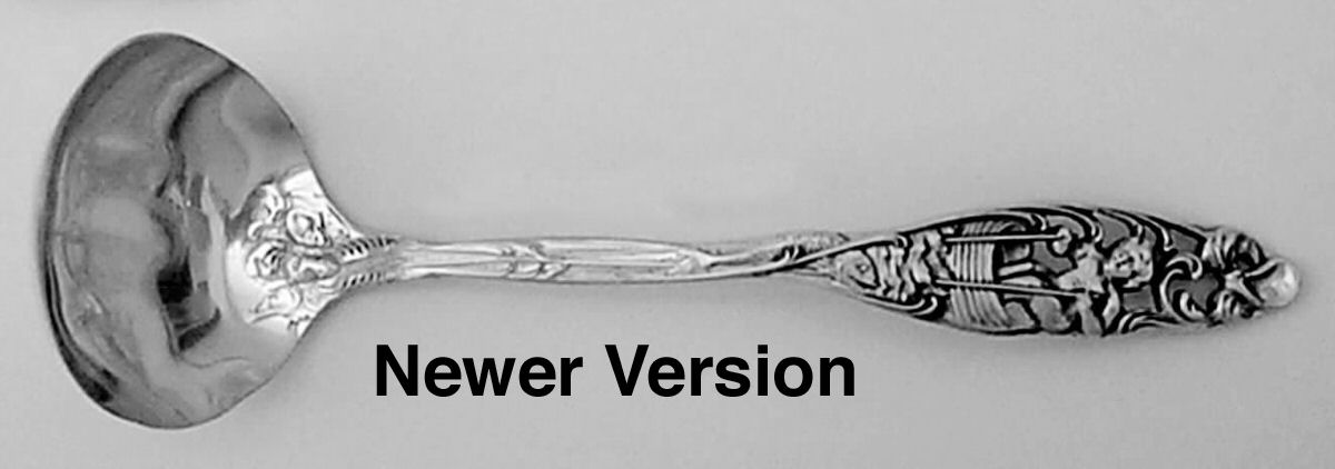 Labors of Cupid (Sterling, Newer) Solid Piece Cream Ladle by Dominick & Haff-1