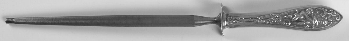 Labors of Cupid (Sterling, Newer) Large Steel Rod Knife Sharpener by Dominick & Haff-1