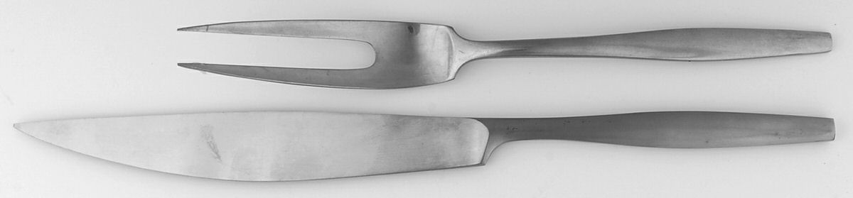 Variation V (Stnl, Germany, Denmark, Finland, Norway) Large 2-Piece Roast Carving Set w/Stainless Blade by Dansk-1