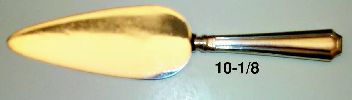 Fairfax (Sterling, 1910, Monograms) Large Pie Server with Silverplate Blade by Durgin-1