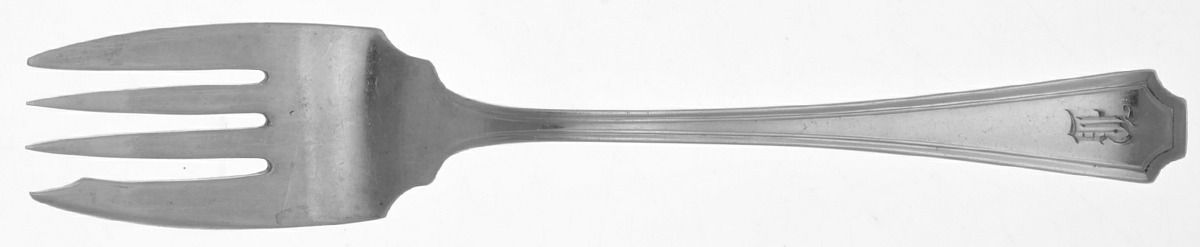 Fairfax (Sterling, 1910, Monograms) Individual Salad Fork by Durgin-1