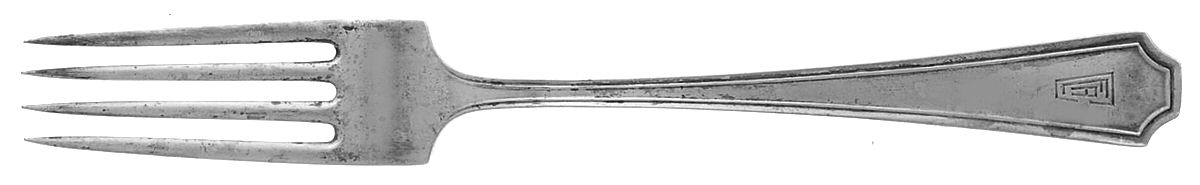 Fairfax (Sterling, 1910, Monograms) Fork by Durgin-1