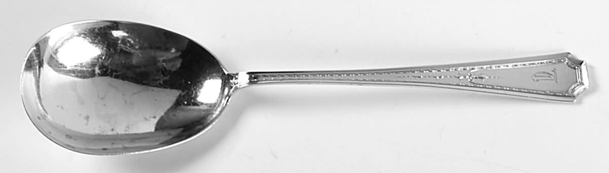 Colfax (Sterling, 1922, Monograms) Solid Salad Serving Spoon by Durgin-1