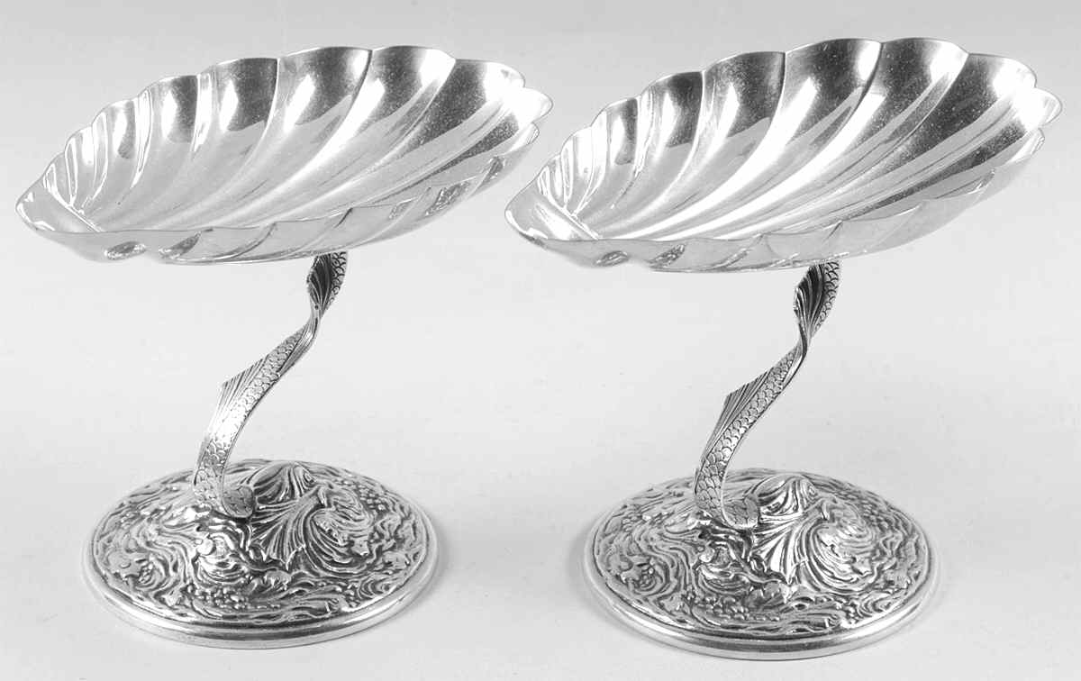 Sterling Hollowware Pair of Sterling Compotes by Durgin-1