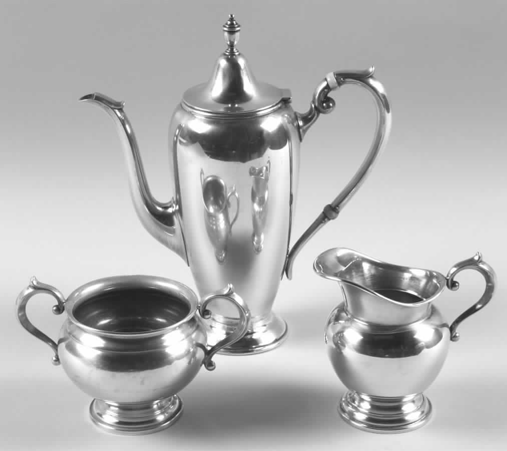 Puritan (Sterling, Hollowware) 3 Piece Demi Set by Durgin-1
