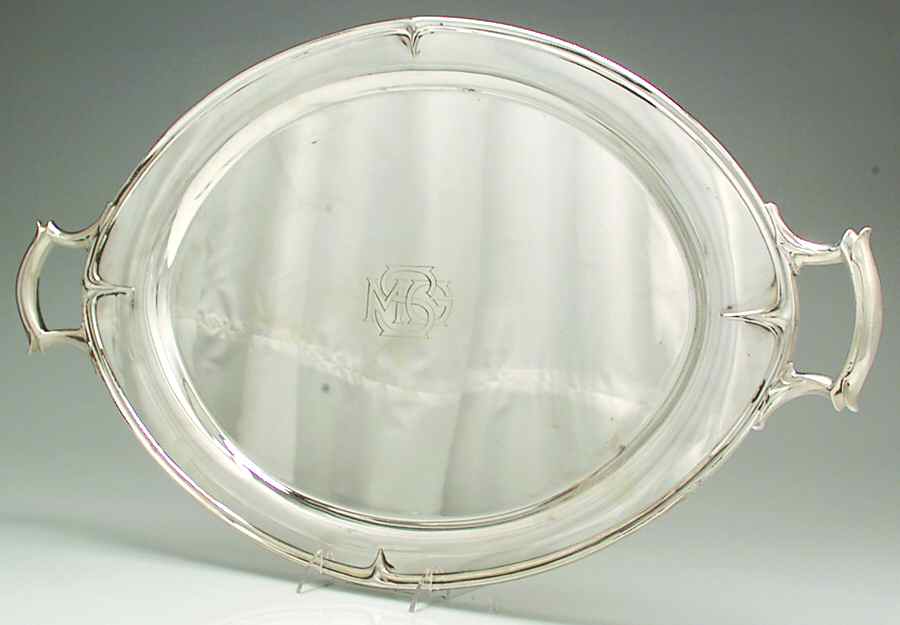 Chatham (Sterling, 1915, Hollowware) Large Waiter Tray by Durgin-1