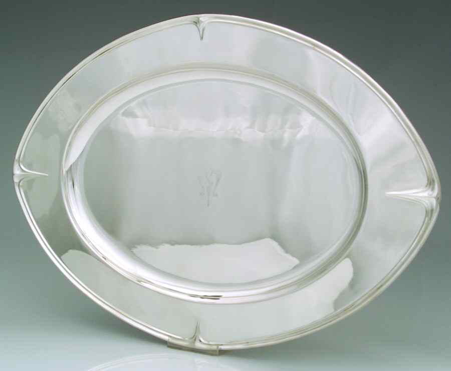 Chatham (Sterling, 1915, Hollowware) 18" Oval Serving Platter by Durgin-1
