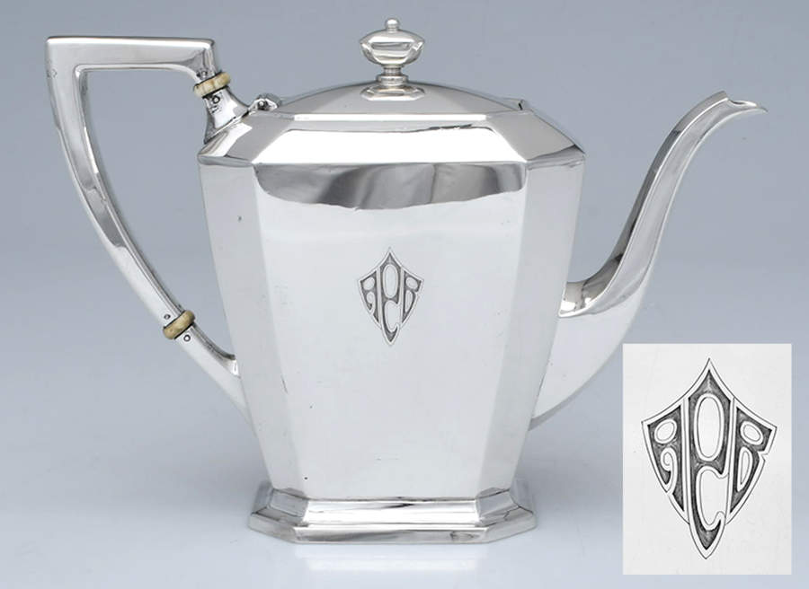 Fairfax (Sterling, Hollowware) Coffee Pot by Durgin-1