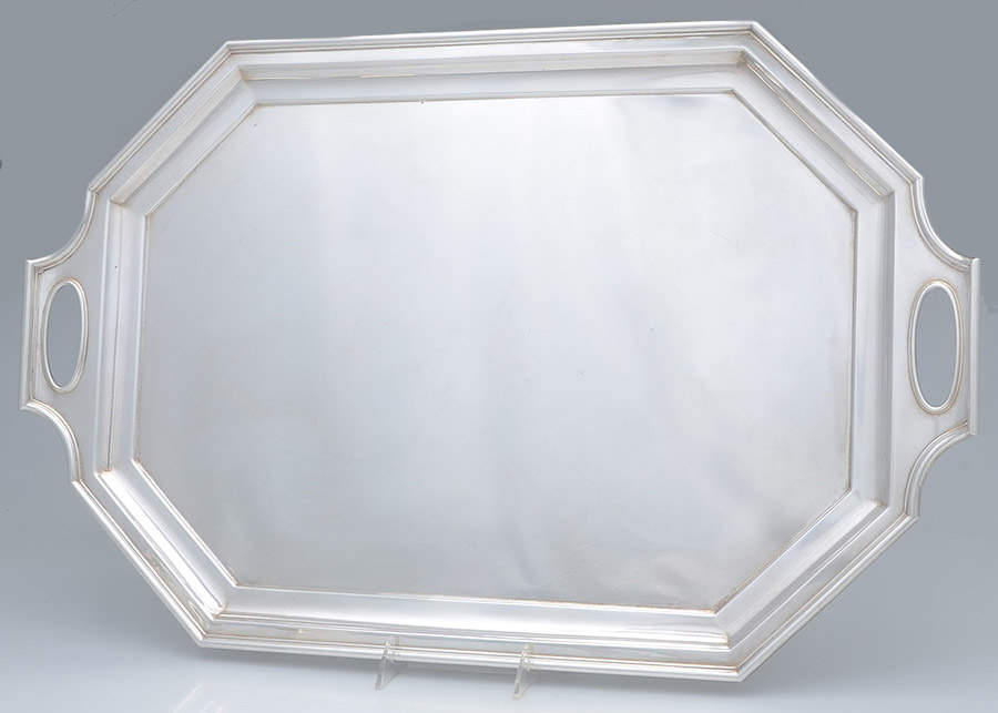 Fairfax (Sterling, Hollowware) Large Waiter Tray by Durgin-1