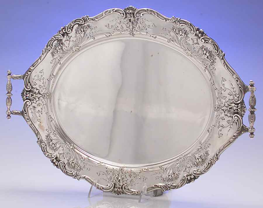 7845 (Sterling, Hollowware) Sterling Demitasse Tray by Dominick & Haff-1
