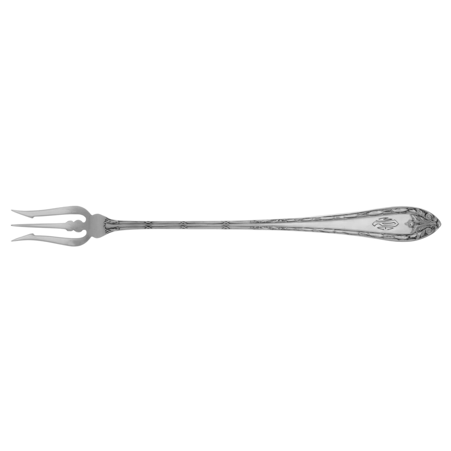 Marie Antoinette (Sterling, 1917, Monograms) Long Handle Olive Fork by Dominick & Haff-1