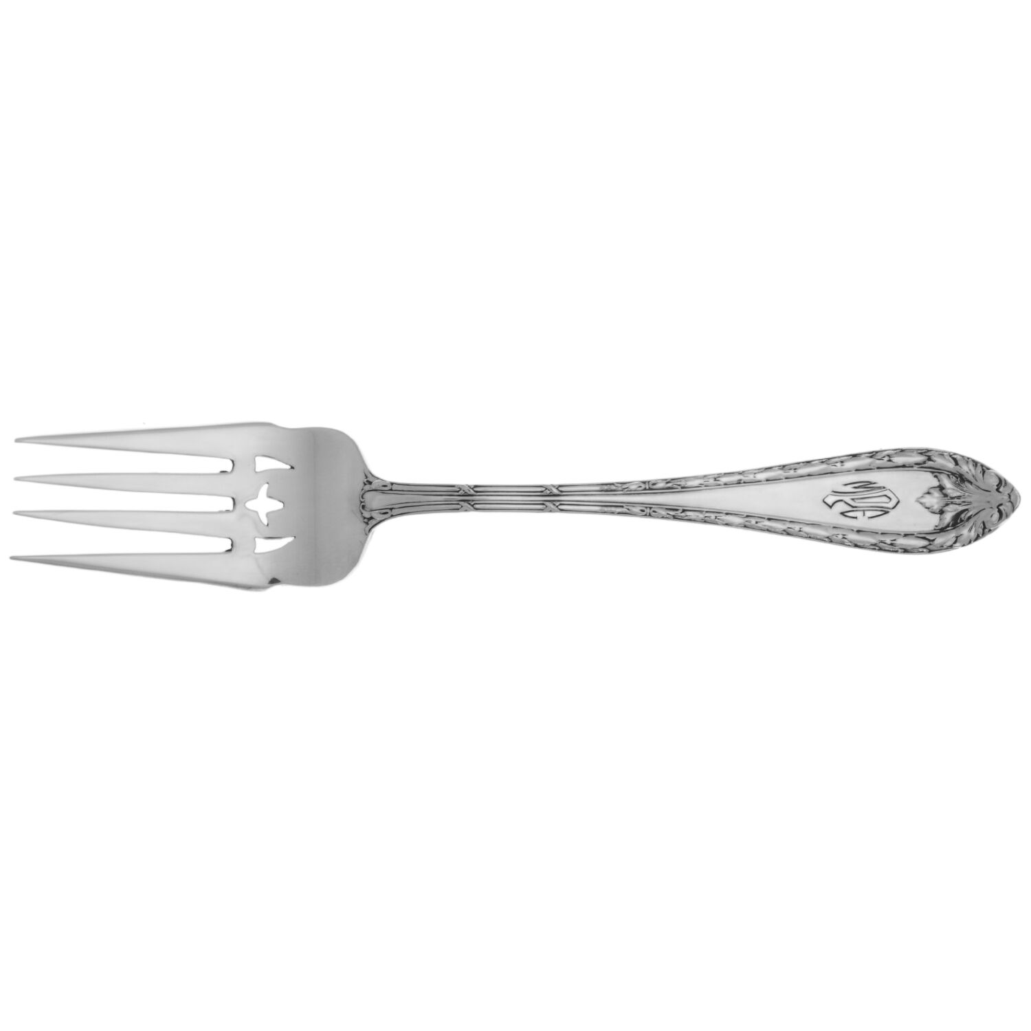 Marie Antoinette (Sterling, 1917, Monograms) Individual Solid Fish Fork by Dominick & Haff-1