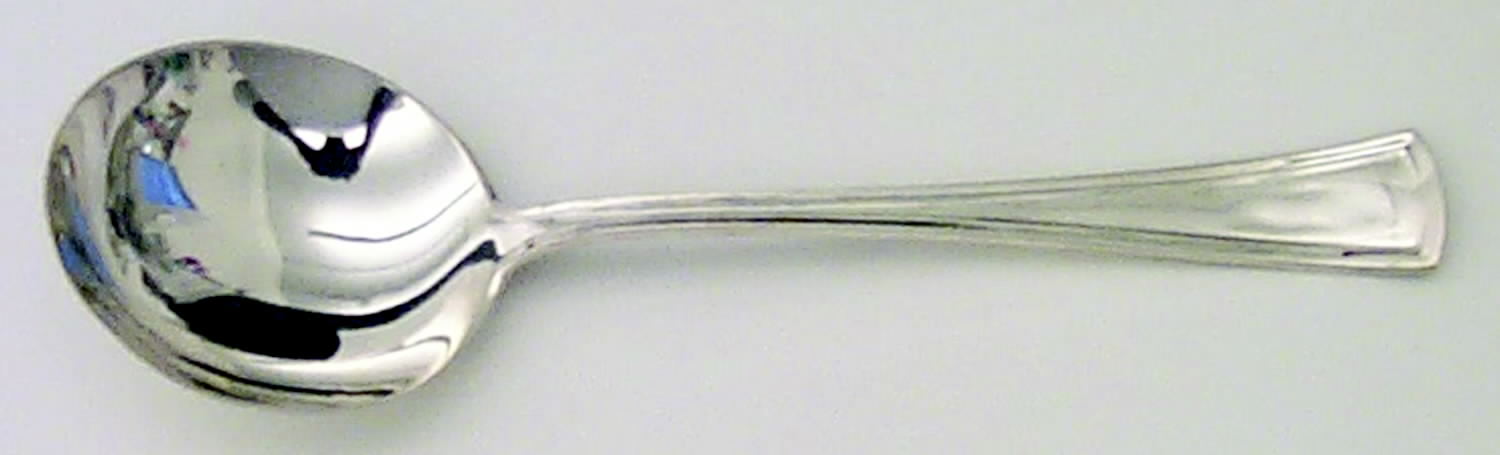 Virginia (Sterling, 1912, Monograms) Round Bowl Soup Spoon (Gumbo) by Dominick & Haff-1