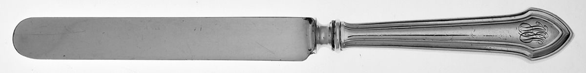 Essex (Sterling, 1911, Monograms) Youth/Tea Knife with Silverplate Blade by Durgin-1