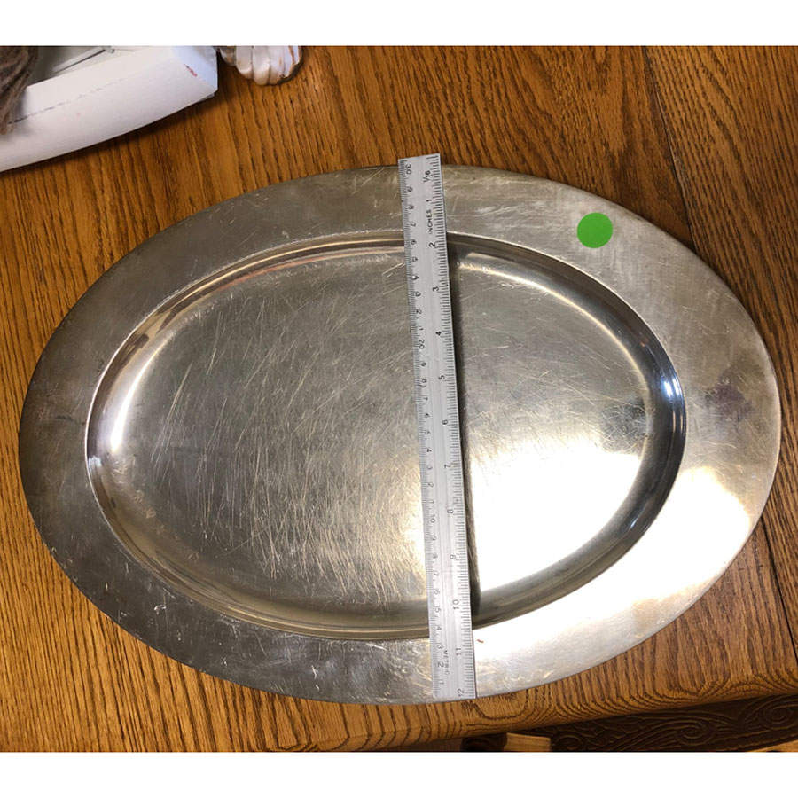 Pointed Antique (Sterling, Hollowware) 18" Oval Tray by Dominick & Haff-1
