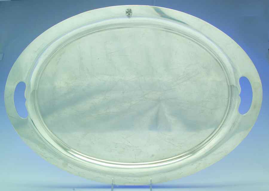 Pointed Antique (Sterling, Hollowware) Large Waiter Tray by Dominick & Haff-1