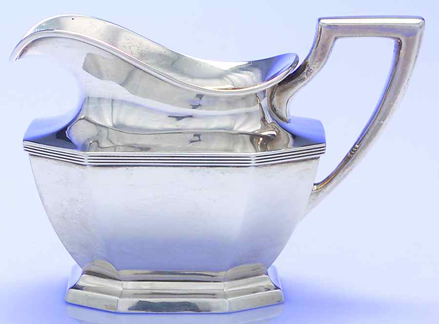 Queen Anne-Plain (Sterling, 1910, Hollowware) Creamer by Dominick & Haff-1
