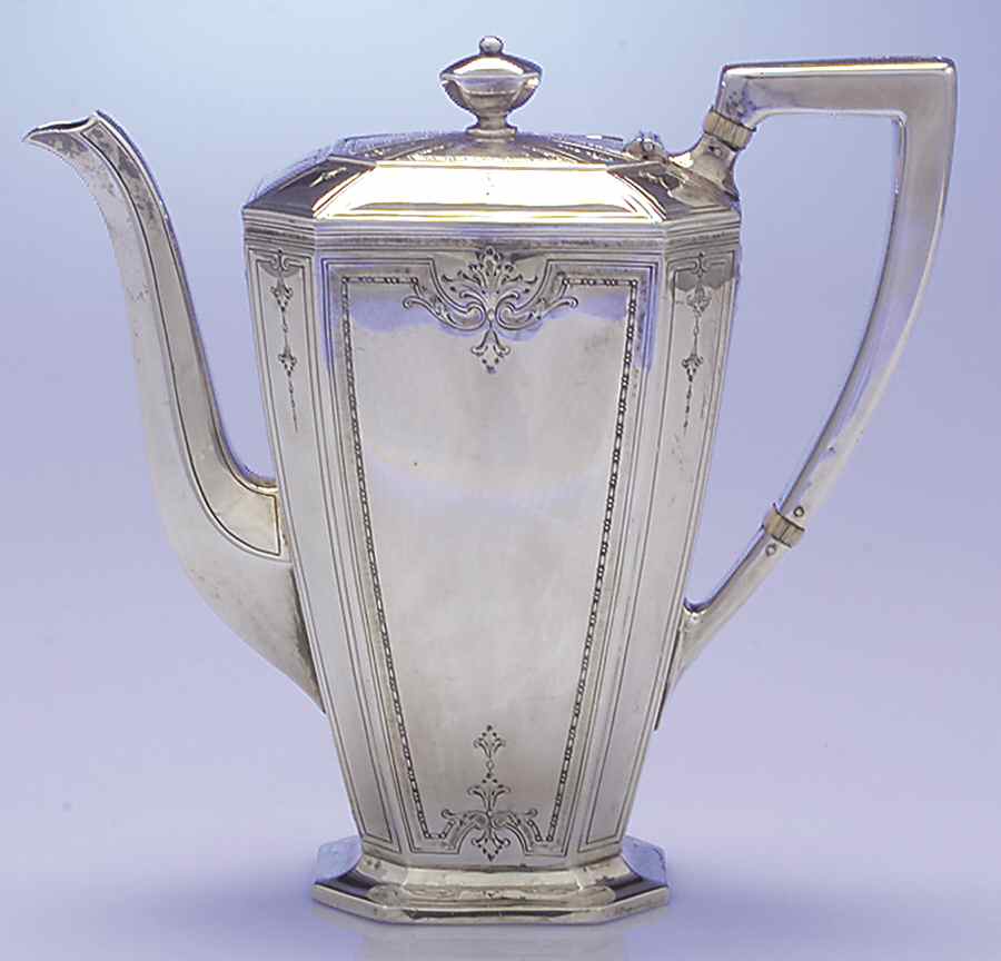 Colfax (Sterling, 1922, Hollowware) Sterling Demitasse Pot by Durgin-1