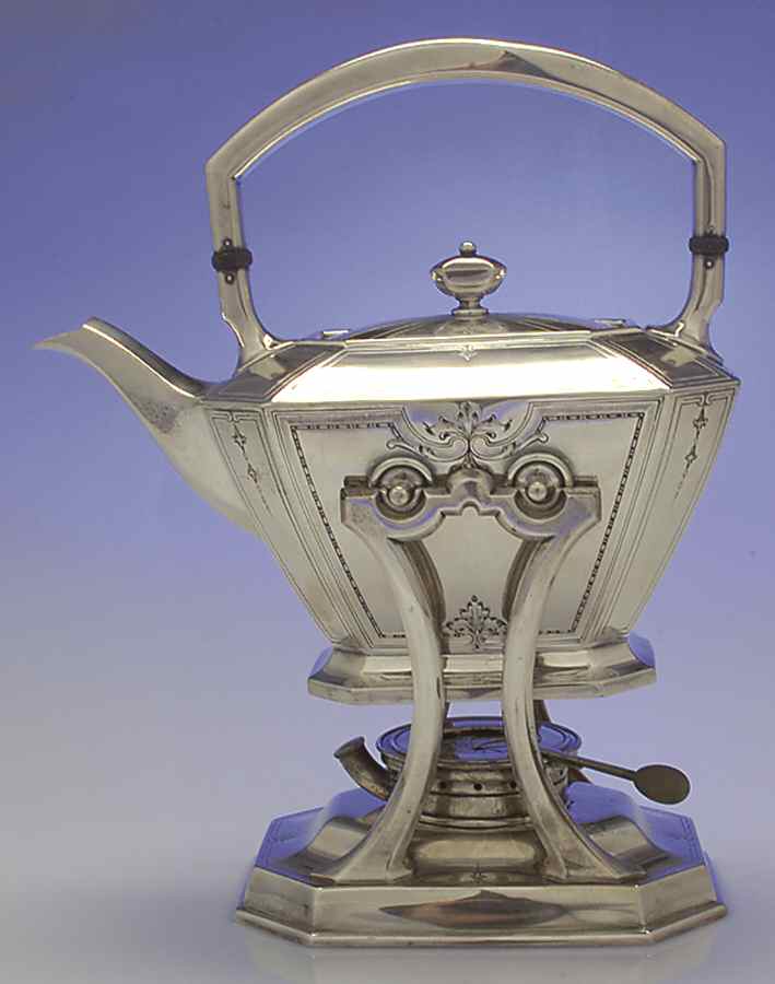 Colfax (Sterling, 1922, Hollowware) Kettle, Stand & Burner by Durgin-1