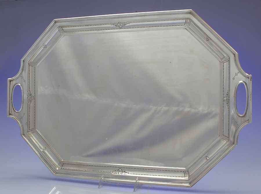 Colfax (Sterling, 1922, Hollowware) Large Waiter Tray by Durgin-1