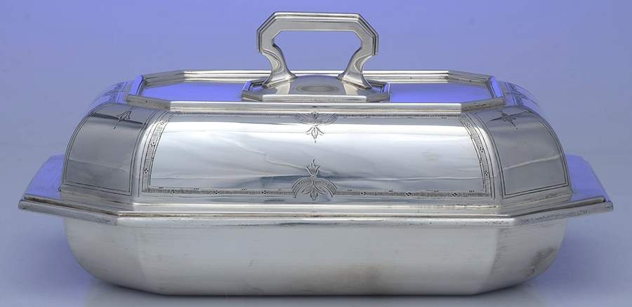 Colfax (Sterling, 1922, Hollowware) Sterling Double Vegetable by Durgin-1