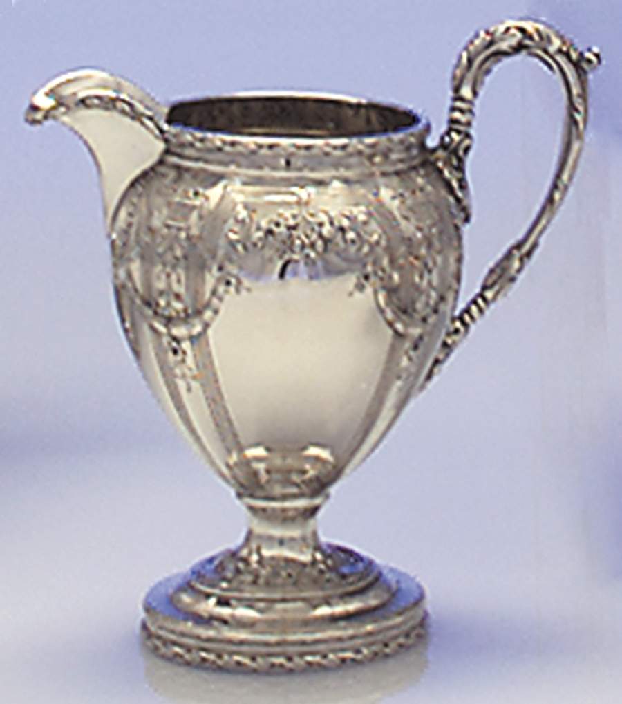Basket of Flowers (Sterling, 1920, Hollowware) Creamer by Dominick & Haff-1