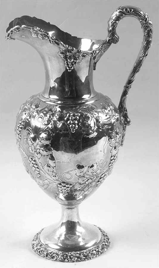 Grape (Sterling, 1895, Hollowware) Footed Ewer/Pitcher by Dominick & Haff-1
