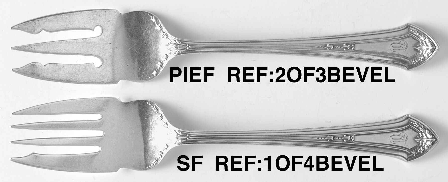 Lenox (Sterling, 1912, Monograms) Individual Salad Fork by Durgin-1