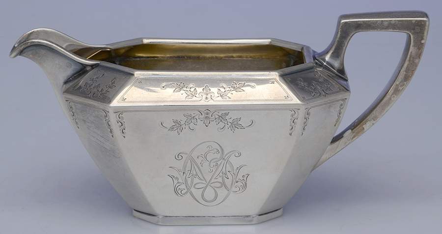 Fairfax No. 2-Engraved (Sterling, 1910, Hollowware) Creamer by Durgin-1