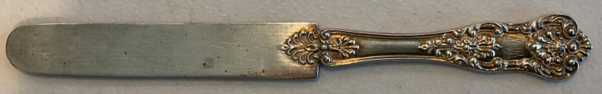 New King (Sterling, 1898) Solid Dessert/Tea Knife by Dominick & Haff-1
