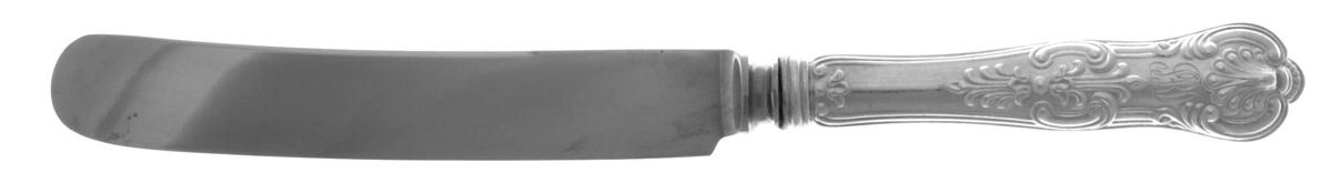 King (Sterling, 1880, Monograms) Old French Hollow Knife with Bolster by Dominick & Haff-1