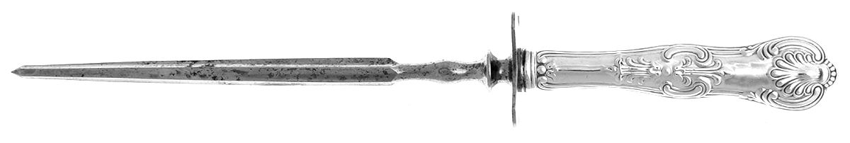 King (Sterling, 1880) Small Steel Rod Sharpener Knife by Dominick & Haff-1