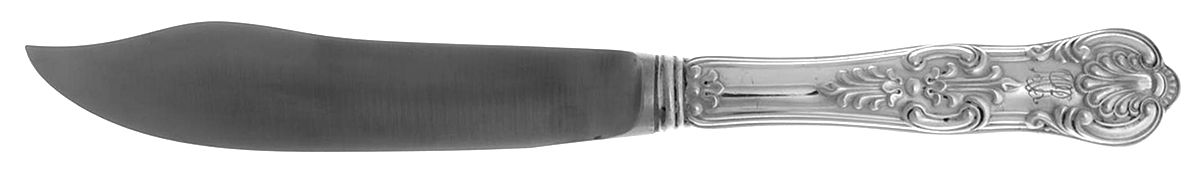 King (Sterling, 1880) Individual Fish Knife with Stainless Blade by Dominick & Haff-1