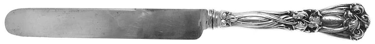 Iris (Sterling, 1900, No Monograms) Blunt Hollow Knife with Bolster by Durgin-1