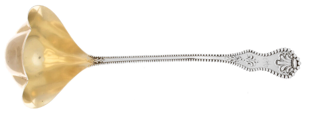 Charles II (Sterling, 1894, Monograms) Punch Ladle Solid Piece by Dominick & Haff-1