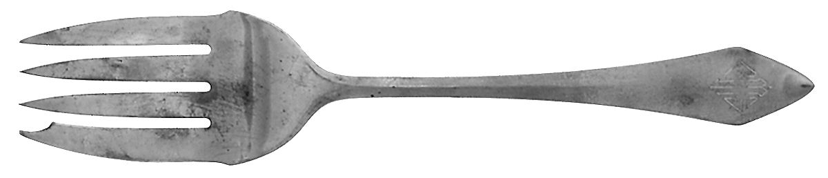 Chatham (Sterling, 1915) Medium Solid Cold Meat Serving Fork by Durgin-1