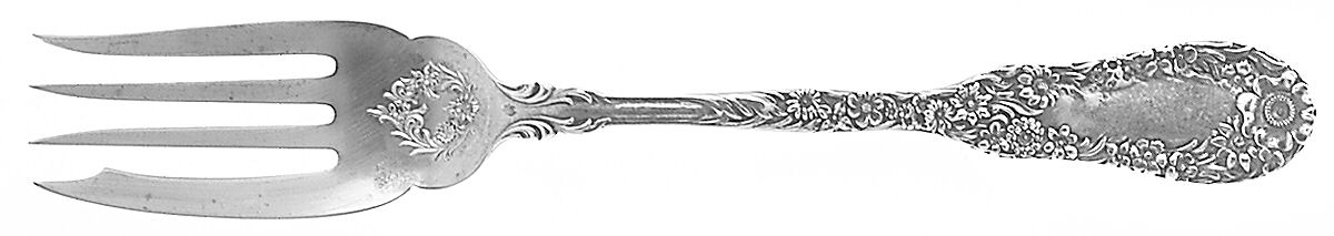 No. 10 (Sterling, 1896) Large Individual Solid Fish/Salad Fork by Dominick & Haff-1