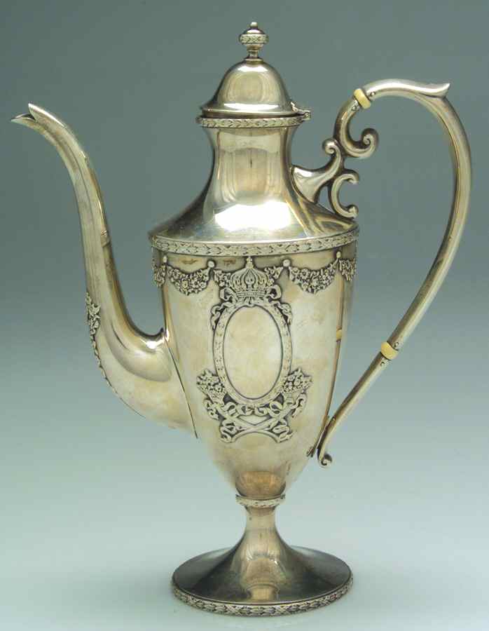 Empire (Sterling, 1895, Hollowware) Mini Coffee Pot by Durgin-1