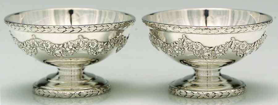 Empire (Sterling, 1895, Hollowware) Master Open Salt (Set of 2) by Durgin-1