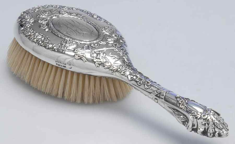 Empire (Sterling, 1895, Hollowware) Hair Brush by Durgin-1