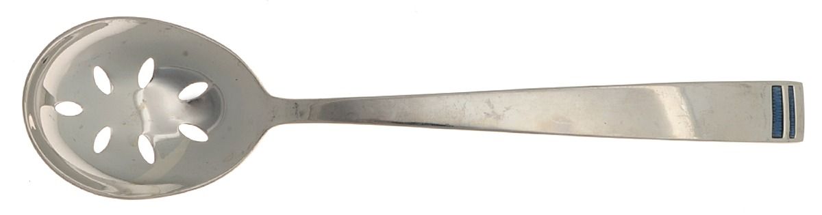 Bistro (Stainless) Pierced Solid Serving Spoon by Dansk-1