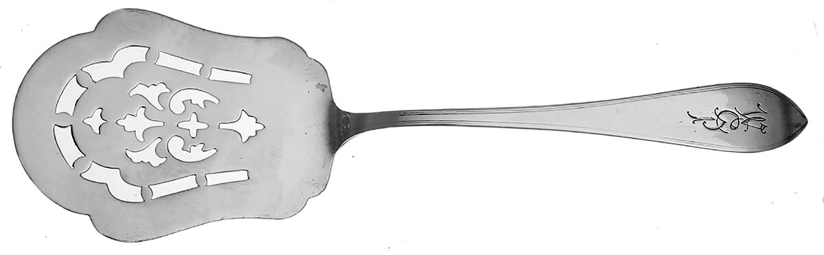 Mayflower (Sterling, 1911, Monograms) Solid Pierced Waffle Server by Dominick & Haff-1