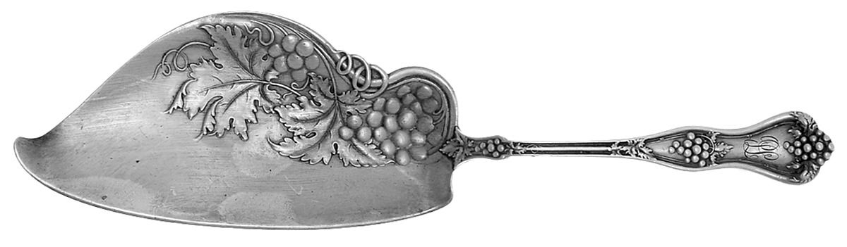 Grape (Sterling, 1895, No Monograms) Small Solid Fish Serving Knife by Dominick & Haff-1