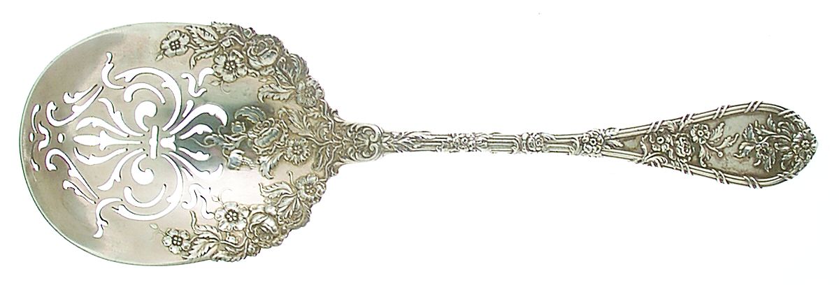 Dauphin (Sterling, 1897, Monograms) Ice Serving Spoon Large by Durgin-1