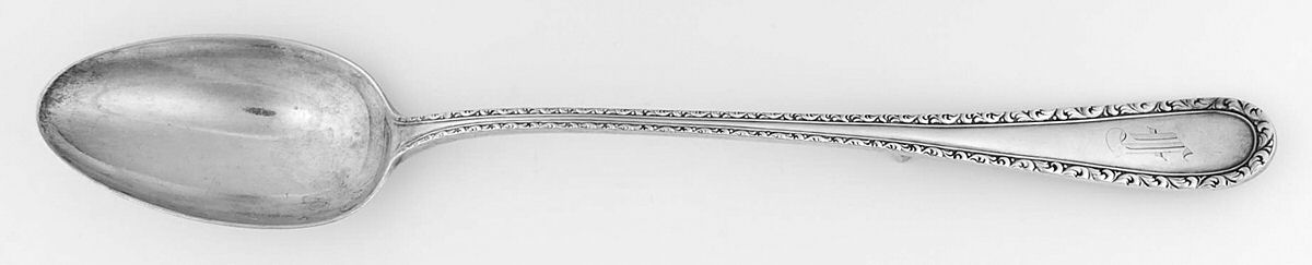 DGA1 (STERLING) Solid Platter Spoon with Button by Davis & Galt-1
