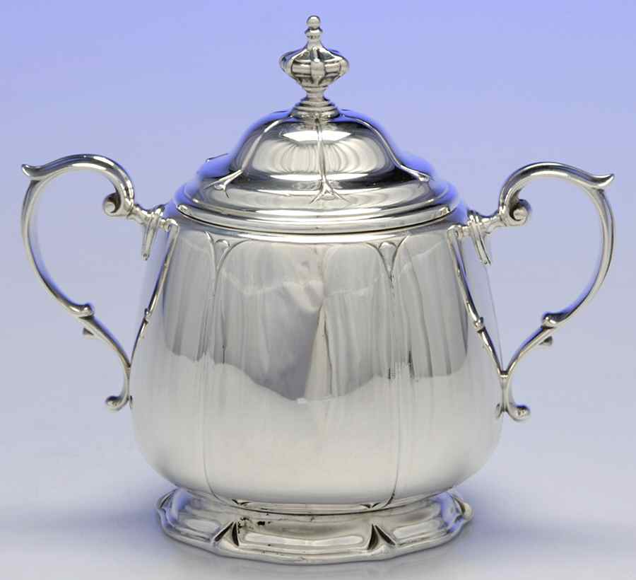 La Salle (Sterling, Hollowware) Sugar Bowl & Lid by Dominick & Haff-1
