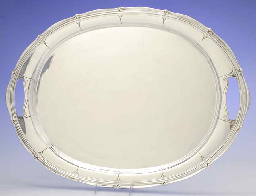 La Salle (Sterling, Hollowware) Large Waiter Tray by Dominick & Haff-1