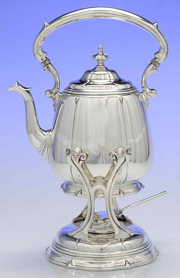 La Salle (Sterling, Hollowware) Kettle, Stand & Burner by Dominick & Haff-1