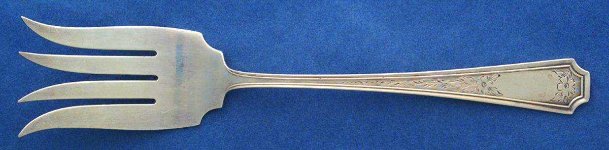 Fairfax-Engraved Y (Sterling) Solid Salad Serving Fork by Durgin-1